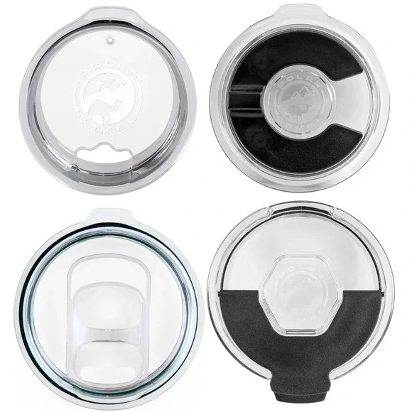 Polar Camel 30oz Tumbler Replacement Lid Set 4-Pack Slide Magnet Straw Flip