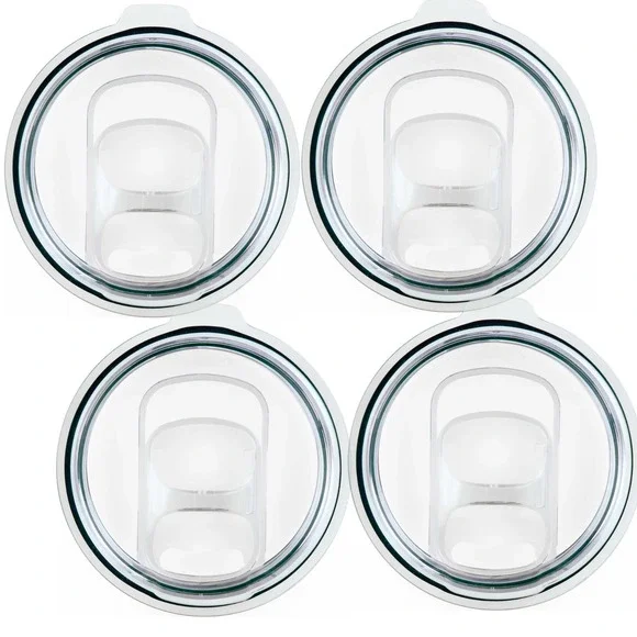 4-Pack Polar Camel Slide Lid Replacement 20 30 40 oz Tumbler XL Straw Hole Clear