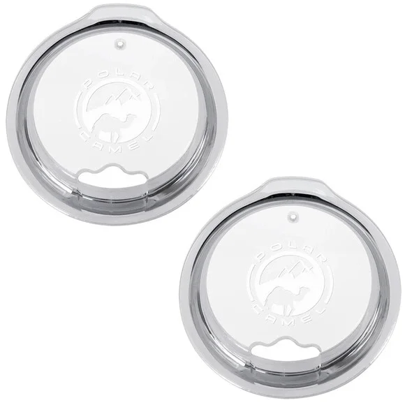 2-Pack Polar Camel 20oz Replacement Tumbler Lid Straw Hole Clear Fits Yeti 20 oz
