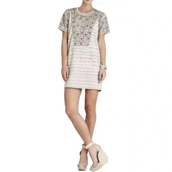 BCBGMAXAZRIA | Ada Canvas Embroidered‎ Dress | XS