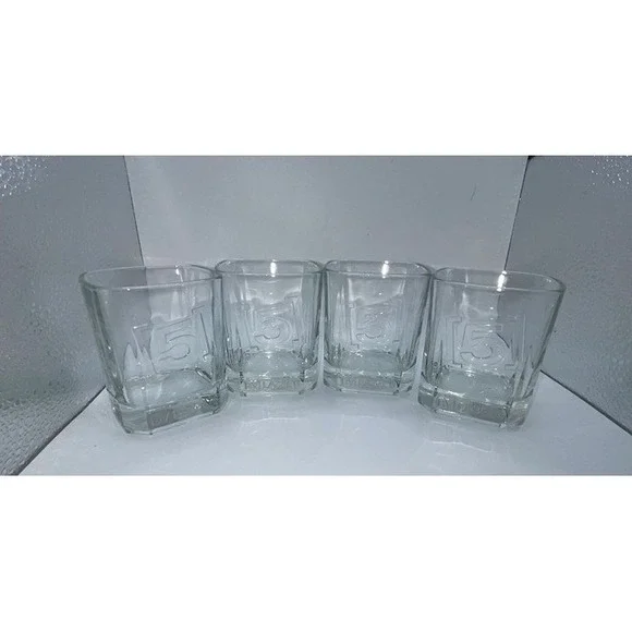 Label 5 Scotch Whisky Shot Glass Tumbler set‎ of 4