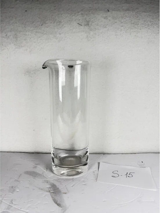 Krosno Poland Clear Glass Pitcher with Spout - Storage S-15