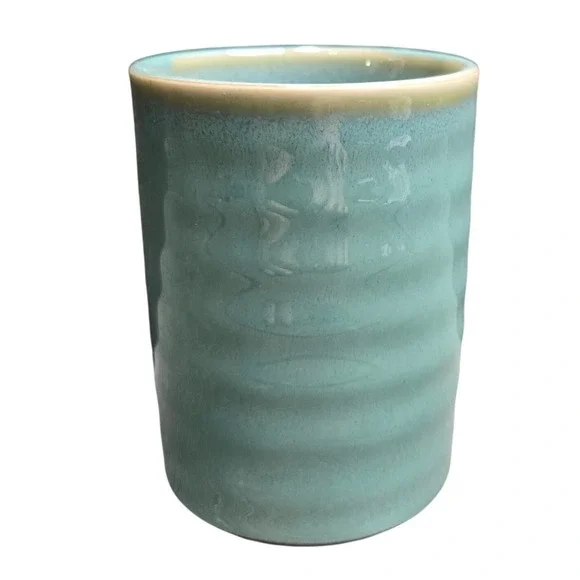 Green Glaze Ceramic Tea Cup 3.5