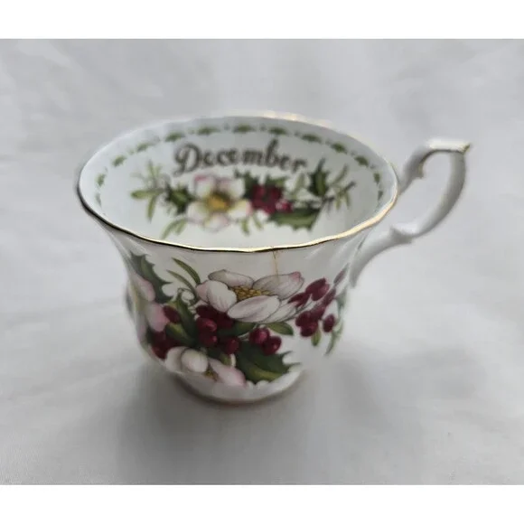 Royal Albert Flower of the Month December Christmas Rose Bone China Cup Only