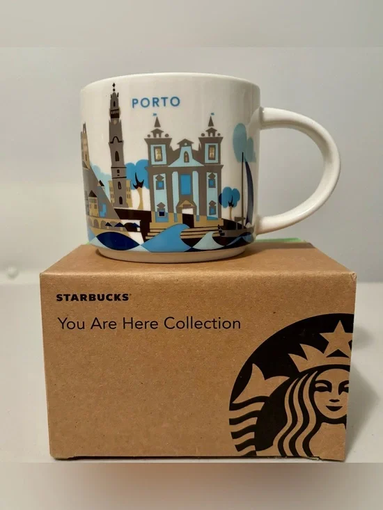 Starbucks Porto Portugal You Are Here Ceramic 14oz Coffee Mug