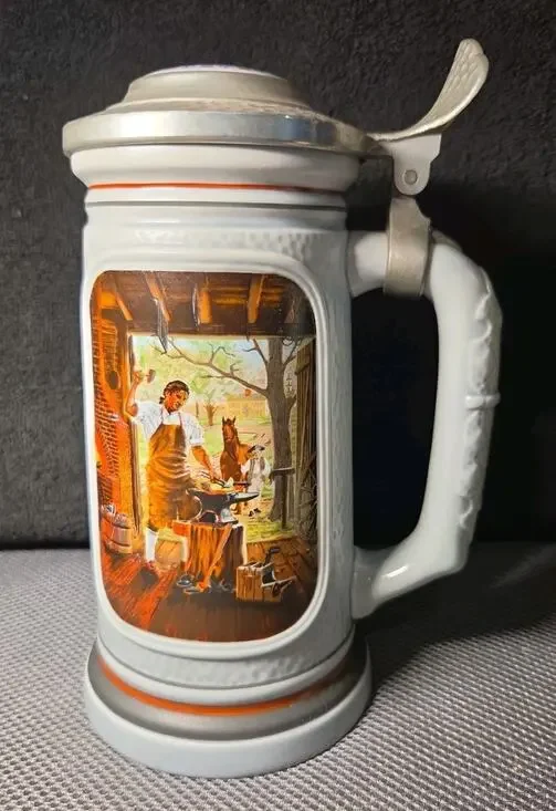 Vintage 1985 AVON The Building of America Beer Stein Collection “The Blacksmith”