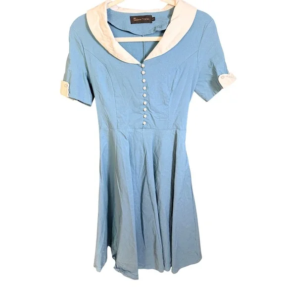 GownTown Vintage Retro 1950s Fit and Flare Dress Size S