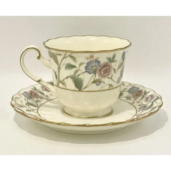 Noritake La Prada Cup & Saucer Bone China Japan Teacup 4703 Floral