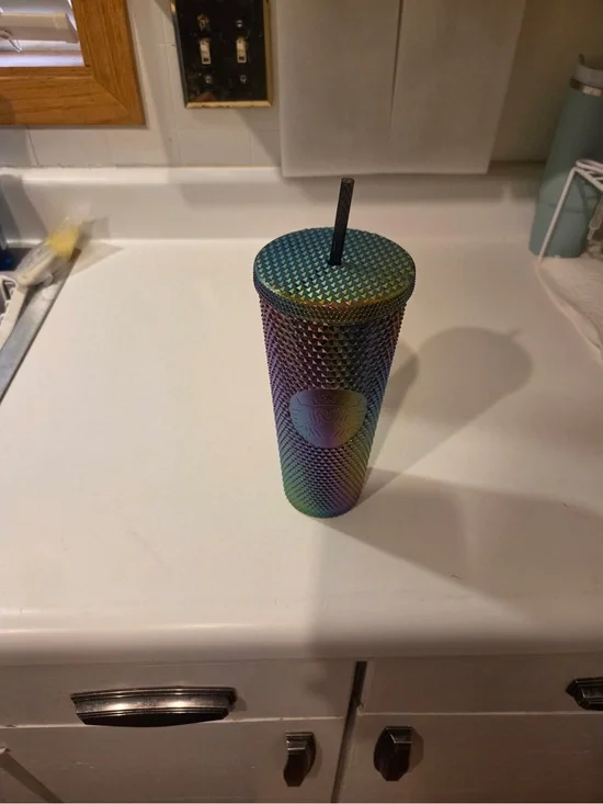 Starbucks Iridescent Studded Tumbler in Green Blue Purple