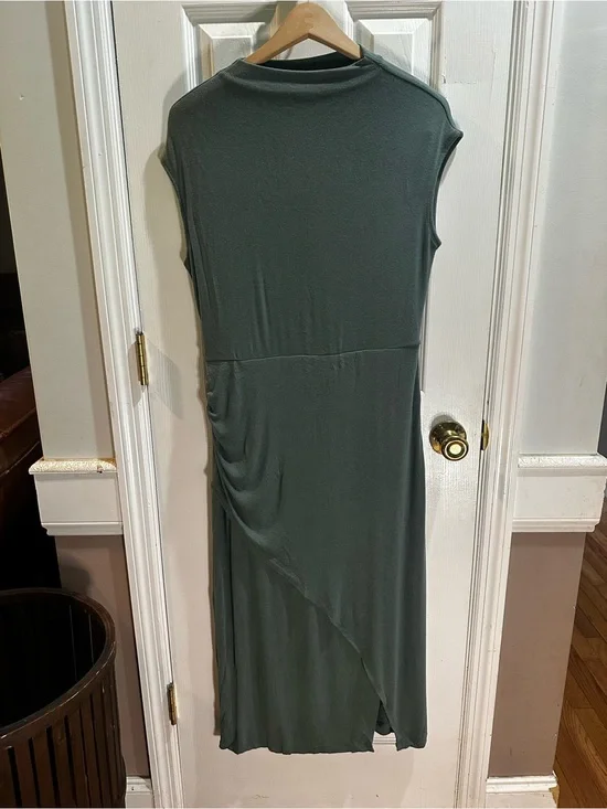 NWT The Commons Stitch Fix Maxi‎ Dress Mischa Fitted Cap Sleeve Green Layered L