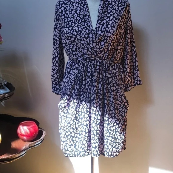 𝅺AQUA floral mini dress with‎ pockets