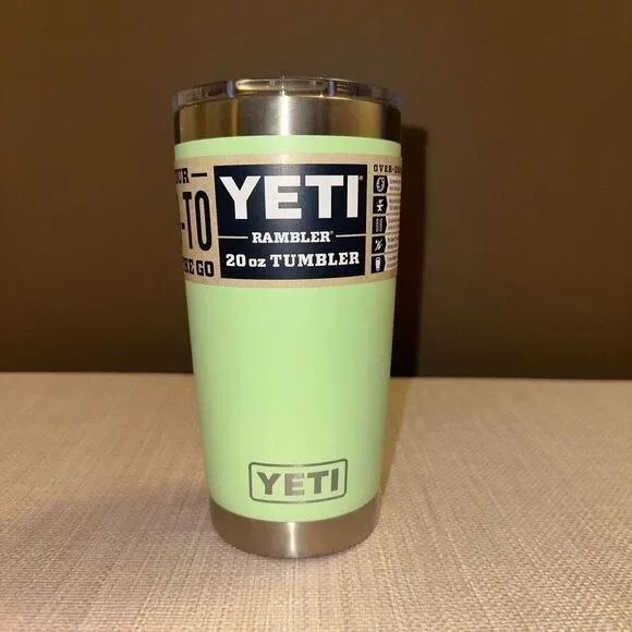 Yeti Rambler 20oz Magslider Cup - Key Lime Green Authentic NWT