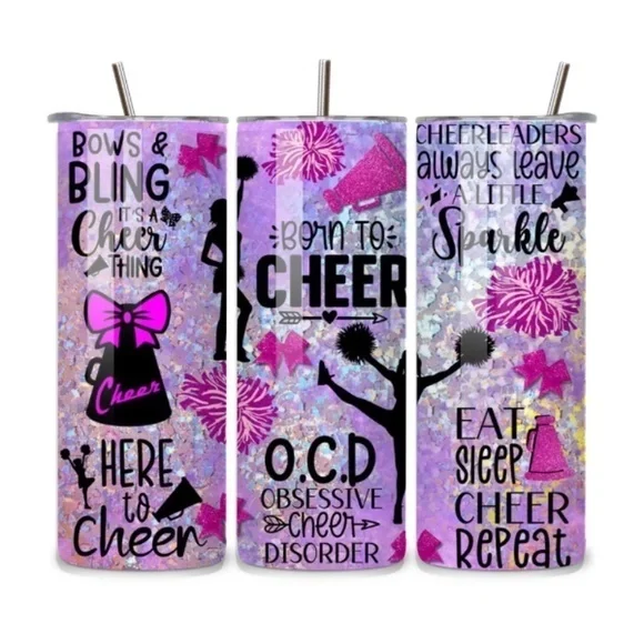 Born to Cheer 20oz Stainless Steel Tumbler