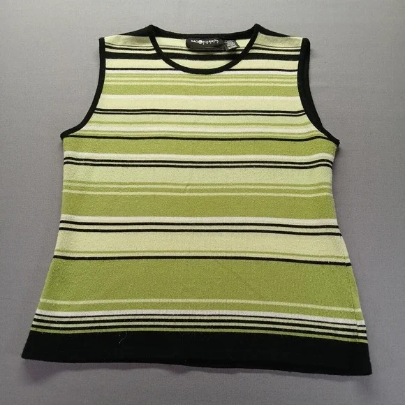 sag harbor dress Sweater Top Ladies Sleeveless Green SIZE‎ 14