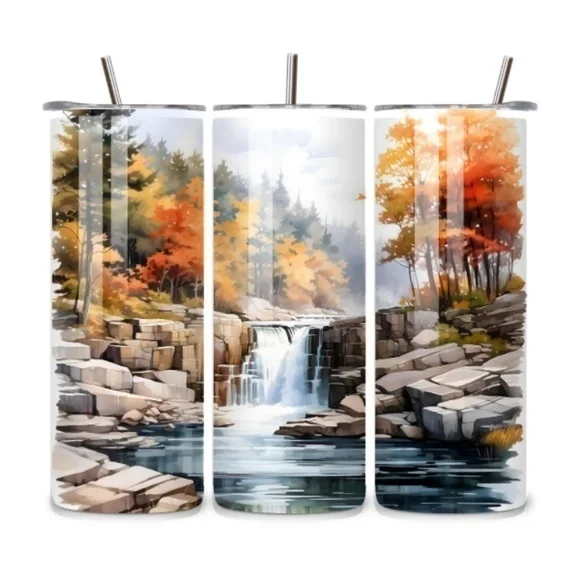 Autumn Waterfall 20oz Stainless Steel Tumbler