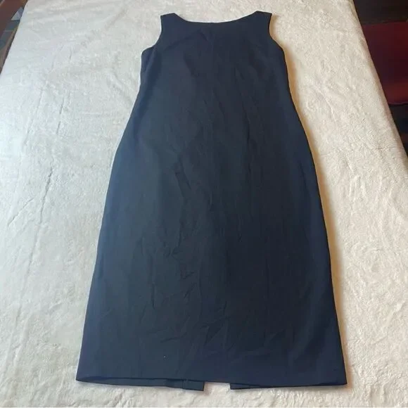 Lauren Ralph Lauren Black Sleeveless Wool Blend Dress Size 6