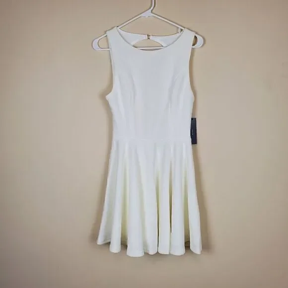 Lulus White Backless Skater Mini Dress