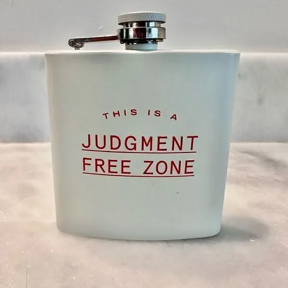 TMD Holdings This Is A Judgment Free Zone Stainless Flask White OS
