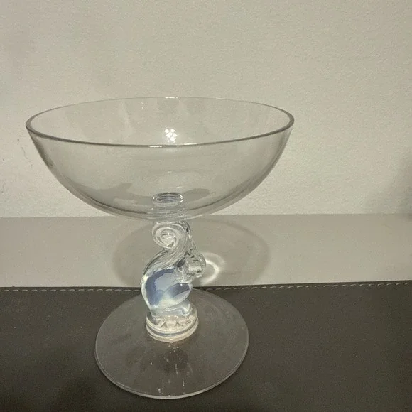 Douglas Nash for Libbey Glass Silhouette Figural Squirrel Stem Goblet Clear