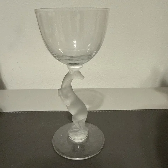 Libbey Silhouette Kangaroo Stem Opalescent Nash Series 6