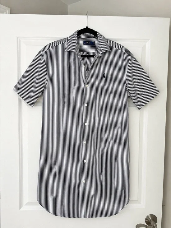Polo Ralph‎ Lauren shirt dress, black and white, size 4