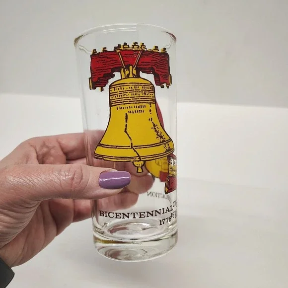 Liberty Bell Drinking Glass Bicentennial‎ Celebration 1776-1976  6