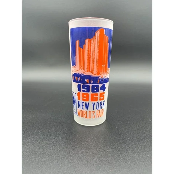 1964-65 NY Worlds Fair Souvenir Glass: Hall of Science Collectible