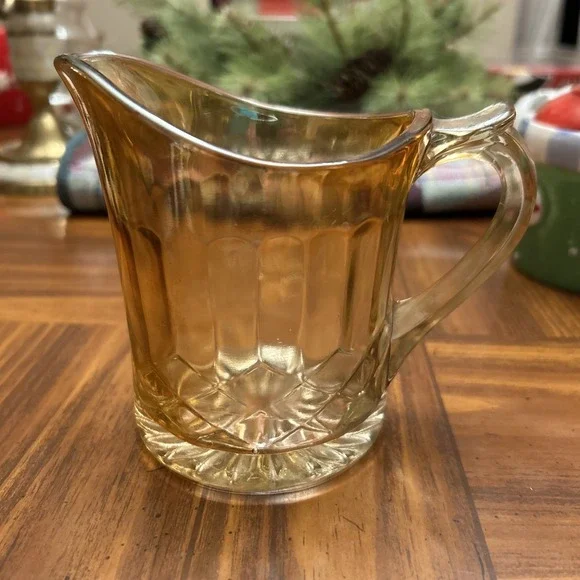 Us Glass Co Marigold Luster‎ Creamer Pitcher Depression