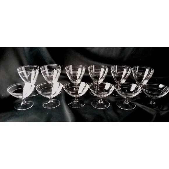 GLASSWARE SET OF CHAMPAGNE  (6) AND GOBLET (6) GLASSES