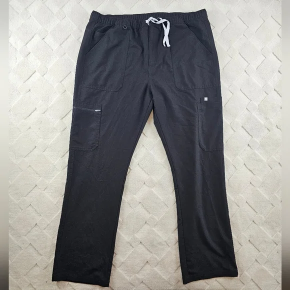 Figs Cairo Cargo Scrub Pants Mens 2XL Black Medical Nurse Wear