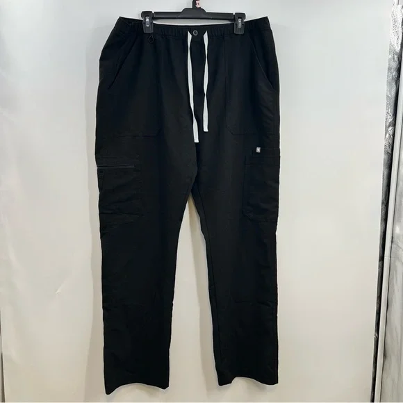 FIGS Cairo Cargo Scrub Pants Mens XXL Black Technical Collection TM3001