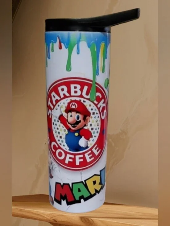 Mario Coffee 20oz Tumbler  with duo lids 🎉sale