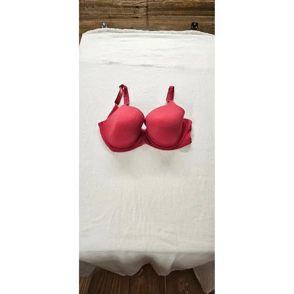 Ambrielle Super‎ Soft Full Coverage Underwire Bra Red 38G Lace Trim 76220-3