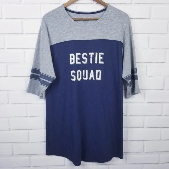 Womens 3/4 Sleeve Oversized‎ Night Shirt Pajamas