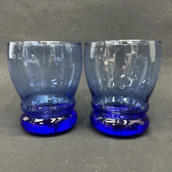 Libbey 'Bangles - Cobalt Blue' Double Old Fashioned, Discontinued, Set of 2