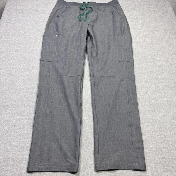 FIGS Scrub Pants Mens XL Gray Technical‎ Collection T2001 Cargo Drawstring