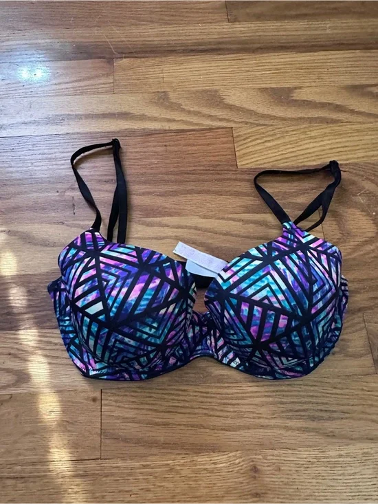 PINK Victoria's Secret Multicolor Geometric Bra 32D