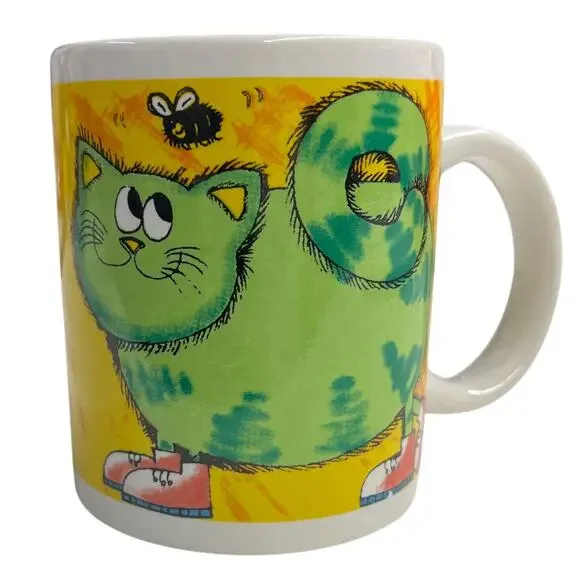 Vintage Smith Enterprises Kitty Cats‎ Coffee Cup Mug 10 oz Whimsical Cat Gift