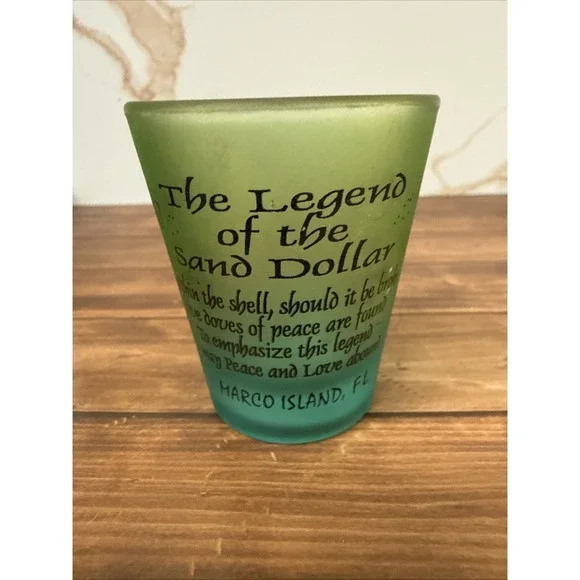 VINTAGE The Legend of the‎ Sand Dollar - Florida -standard shot glass- excellent