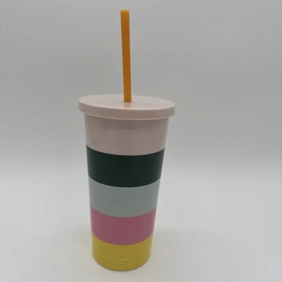 Kate Spade Tumbler with Straw‎ 7.5