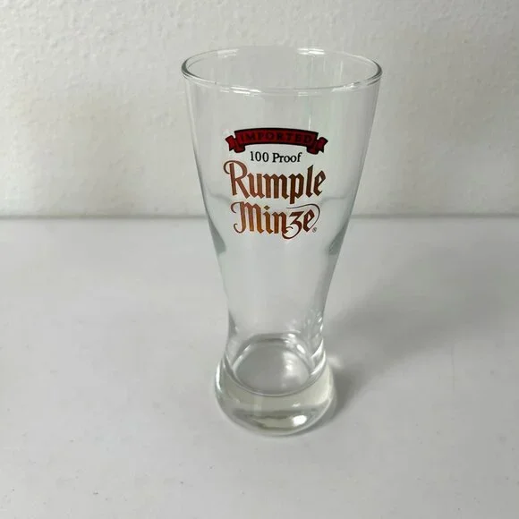 Rumple‎ Minze Peppermint Schnapps Glass Germany 100 Proof