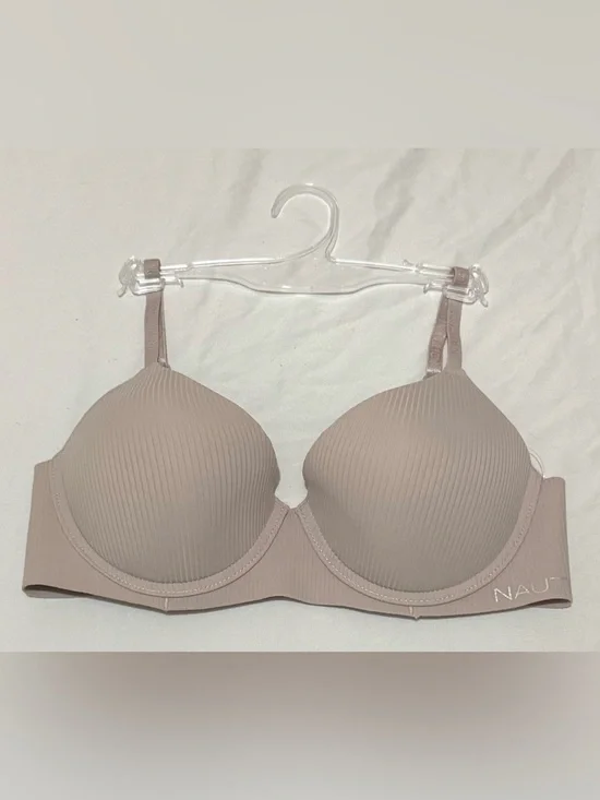 Nautica Ribbed Molded Bra - Taupe Nude