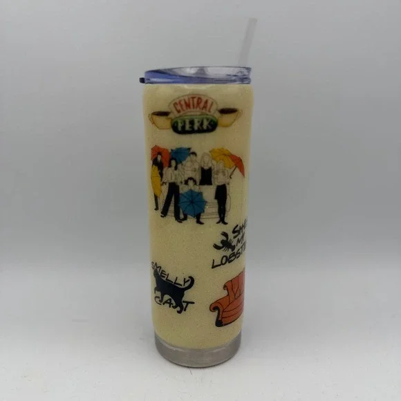 Friends TV Show Custom Glitter Tumbler‎ Maddy Central Perk Pivot 20oz Travel Mug