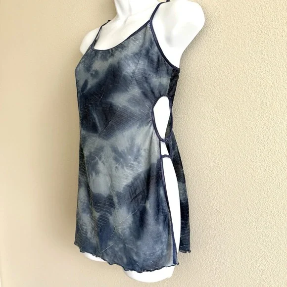 Vintage‎ Fredericks Of Hollywood Sheer Lingerie Womens Large Blue Sparkle Fairy