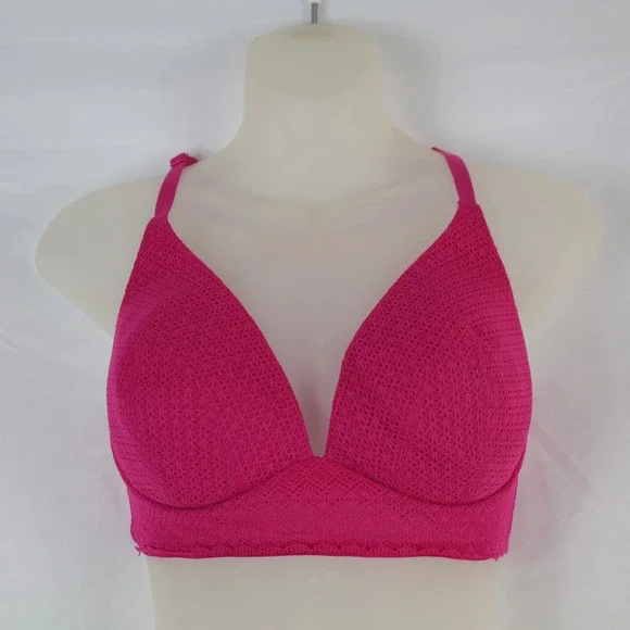 Victoria's Secret‎ Rose Body by Victoria Lightly Lined Plunge Bra Size 34DD
