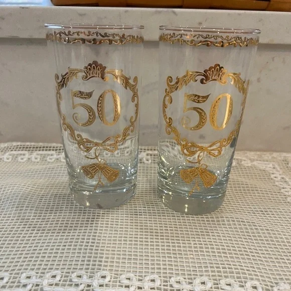 Culver 50th Anniversary Highball Glasses Set of 2