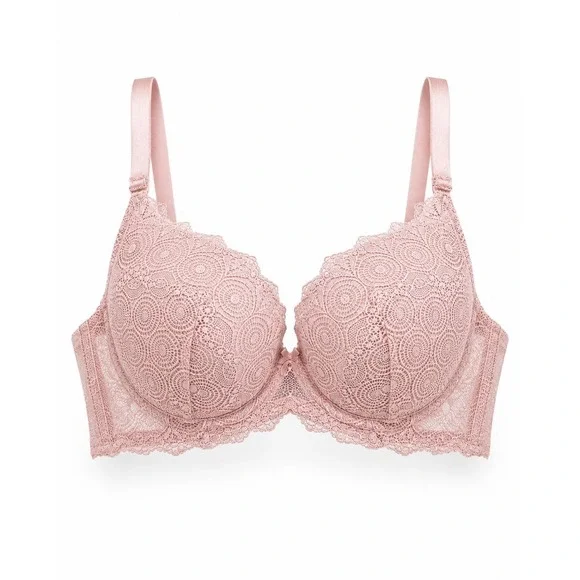 NWT The Little Bra Company Naomi‎ Pink Lace Bra SIZE 36A