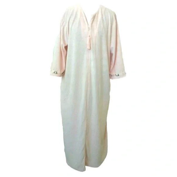 SHADOWLINE Victorian Rose Polyester Velour Robe M Cottagecore Grannycore whimsy
