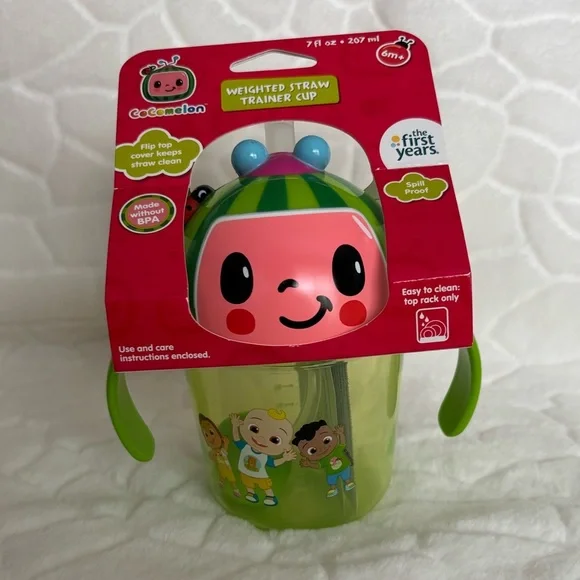 The First Years Cocomelon Weighted Straw Cup