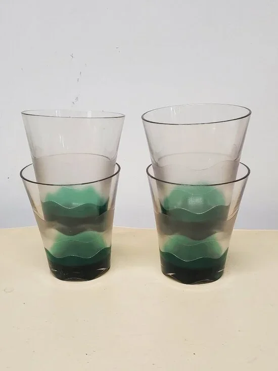 Tupperware Sheerly Elegant Acrylic Small 10 Oz Tumbler Drinking Glasses Set of 4